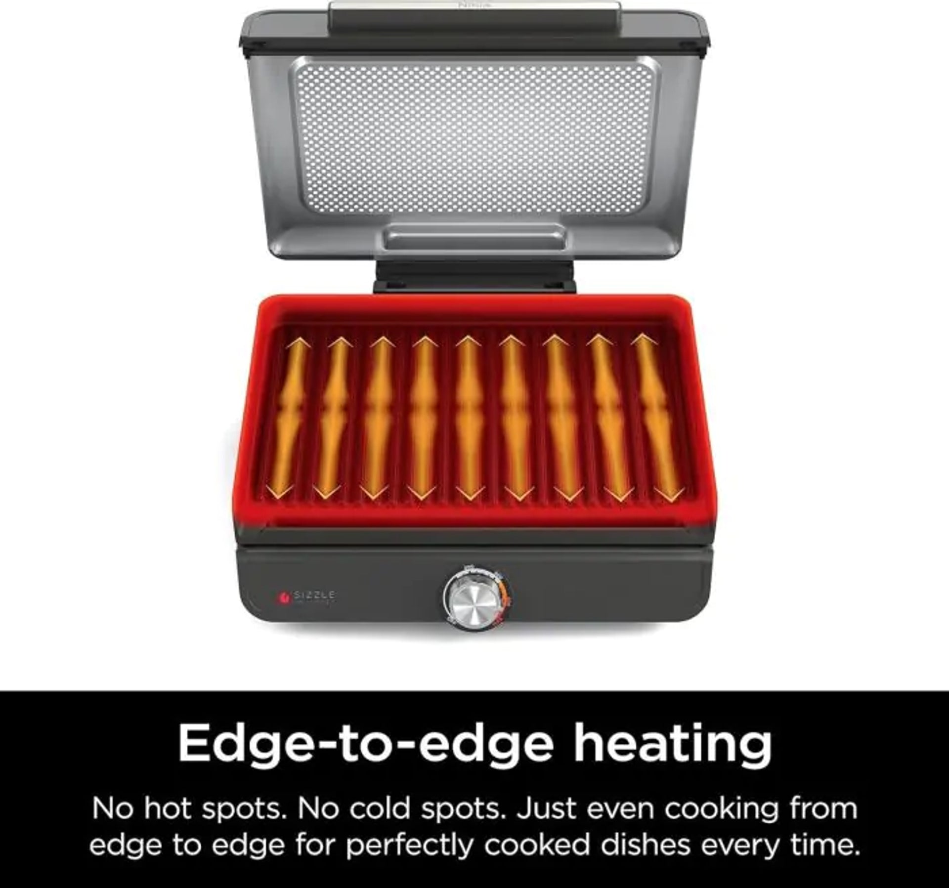 Ninja Sizzle Indoor Grill & Flat Plate GR101UK – 2-in-1 Low Smoke