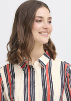 Fransa Alda Striped Button‑Up Shirt – Chic & Relaxed