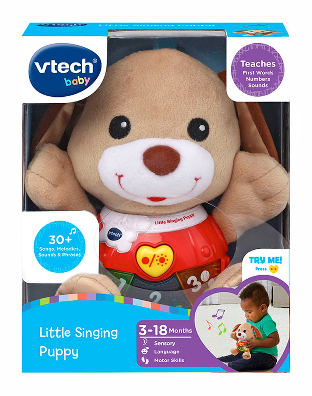 VTech Little Singing Puppy – Interactive Baby Toy (Pink / Beige)