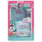 Packaging of Sticki Rolls with sticker book and bracelets on a white background