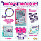 Sticki Rolls product set with packaging, bracelet, and manual on a grid background