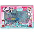 Sticki Rolls jewelry-making kit packaging with colorful stickers and jewelry items.