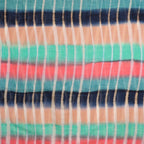 Organic cotton blue mix batik stripe scarf - Flemings Department Store