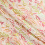 Pastel mix recycled lily print and metallic scarf - Flemings Department Store