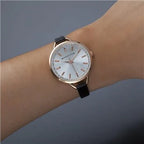 Newbridge Silverware Ladies Black Leather Watch | Flemings Monaghan