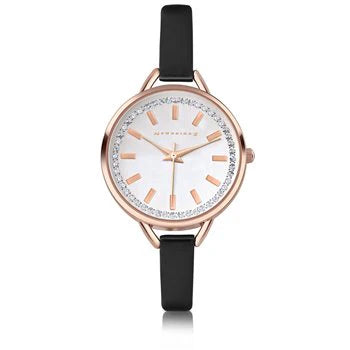 Newbridge Silverware Ladies Black Leather Watch | Flemings Monaghan