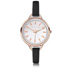 Newbridge Silverware Ladies Black Leather Watch | Flemings Monaghan