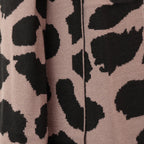 Carly Taupe and Black Abstract Animal Print Scarf