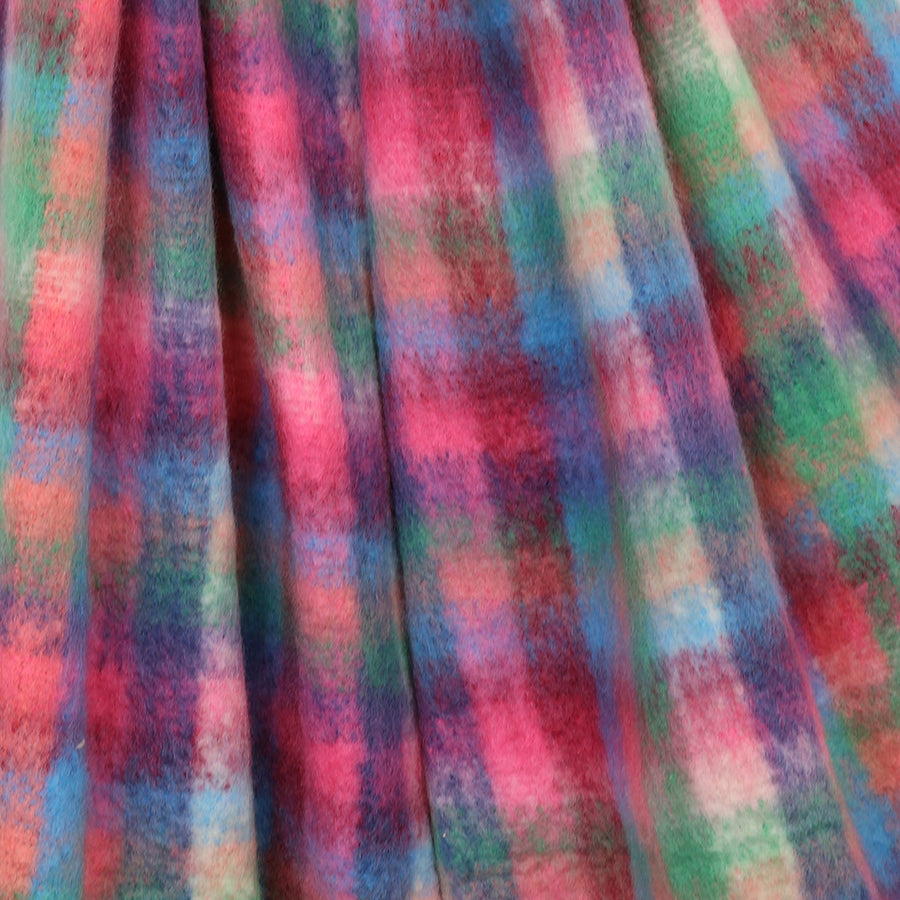 Molly Blue, Green and Pink Mix Cosy Small Check Scarf
