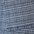 Chelsea Navy Mix Check Weave Scarf with Metallic Thread