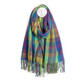 Esme Lime, Blue and Pink Classic Tartan Check Scarf