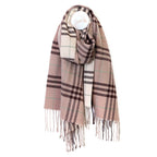 Nellie Taupe, Cream and Brown Classic Check Scarf