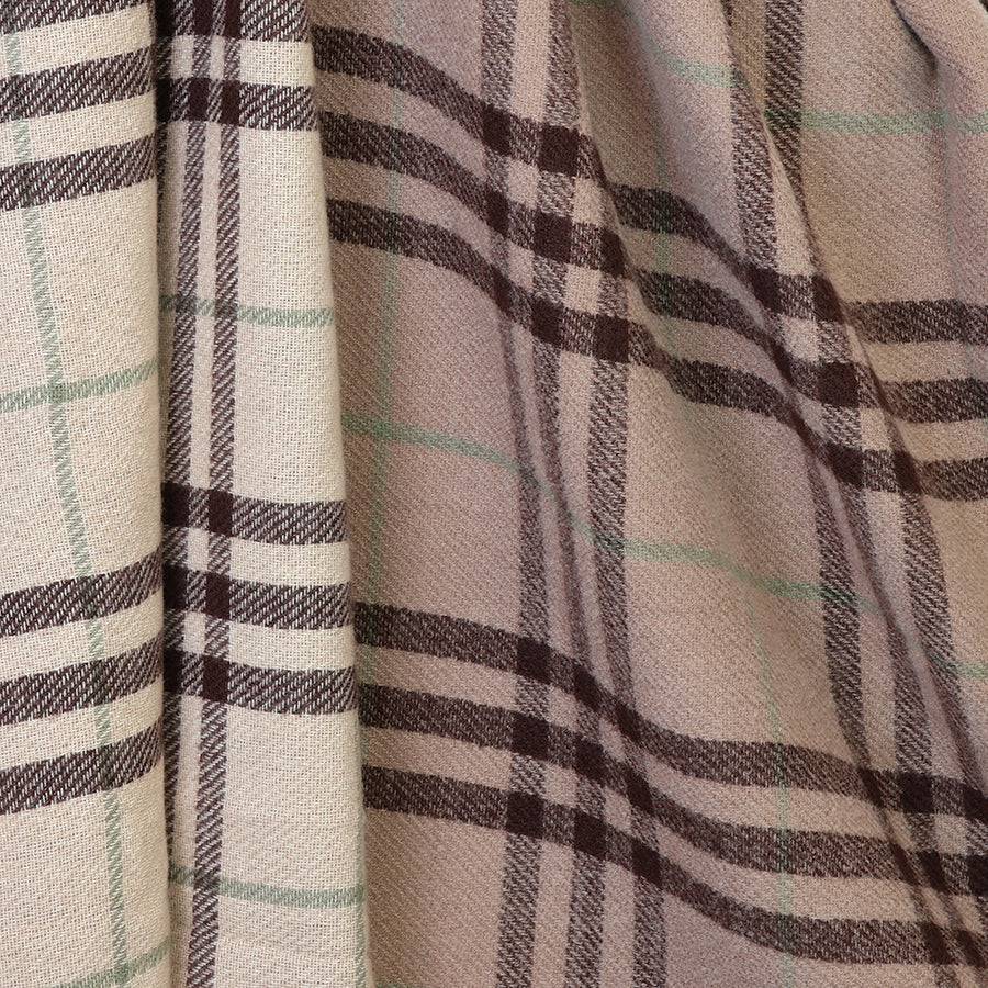 Nellie Taupe, Cream and Brown Classic Check Scarf