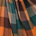 Esme Orange and Bottle Green Mix Check Scarf