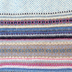 Evie Blue Mix Multi Knit Stripe Scarf