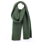Charlotte Deep Khaki Herringbone Knit Scarf