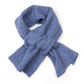 Charlotte Denim Blue Herringbone Pull Through Scarf