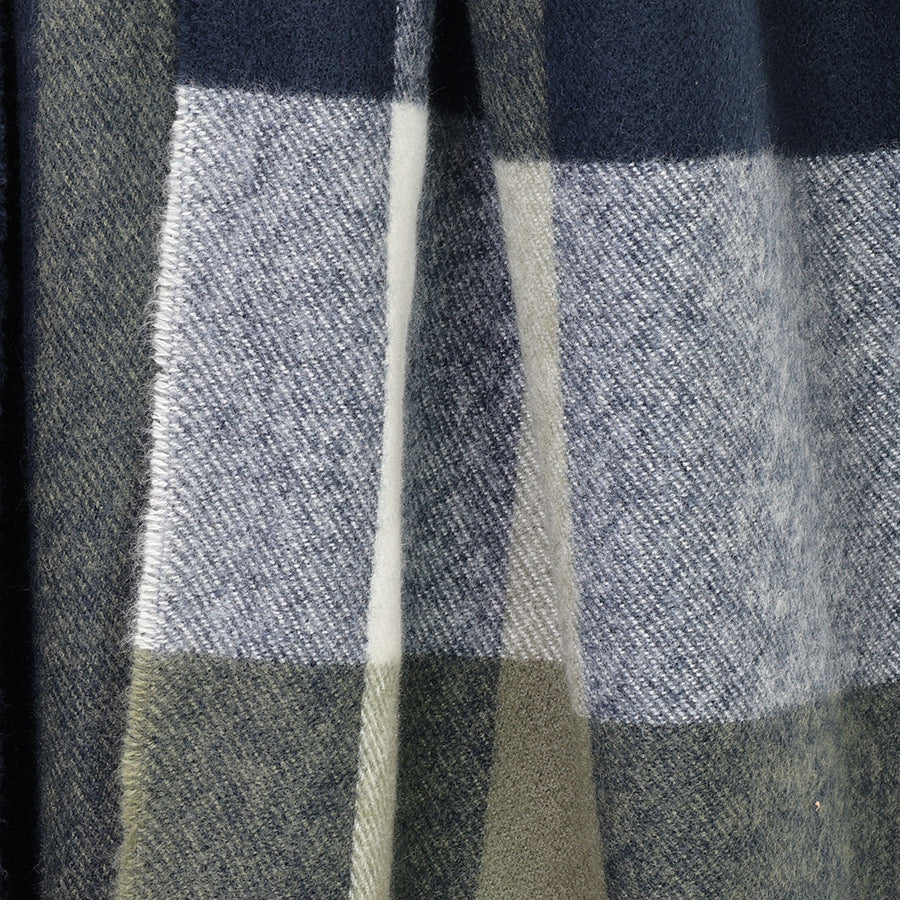 Ralph Khaki and Navy Classic Check Scarf