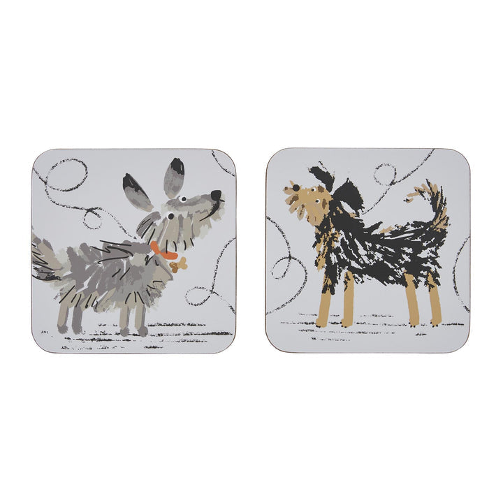 Ulster Weavers Dog Days Coasters - 4 Pack One Size in Grey - Flemings Department Store