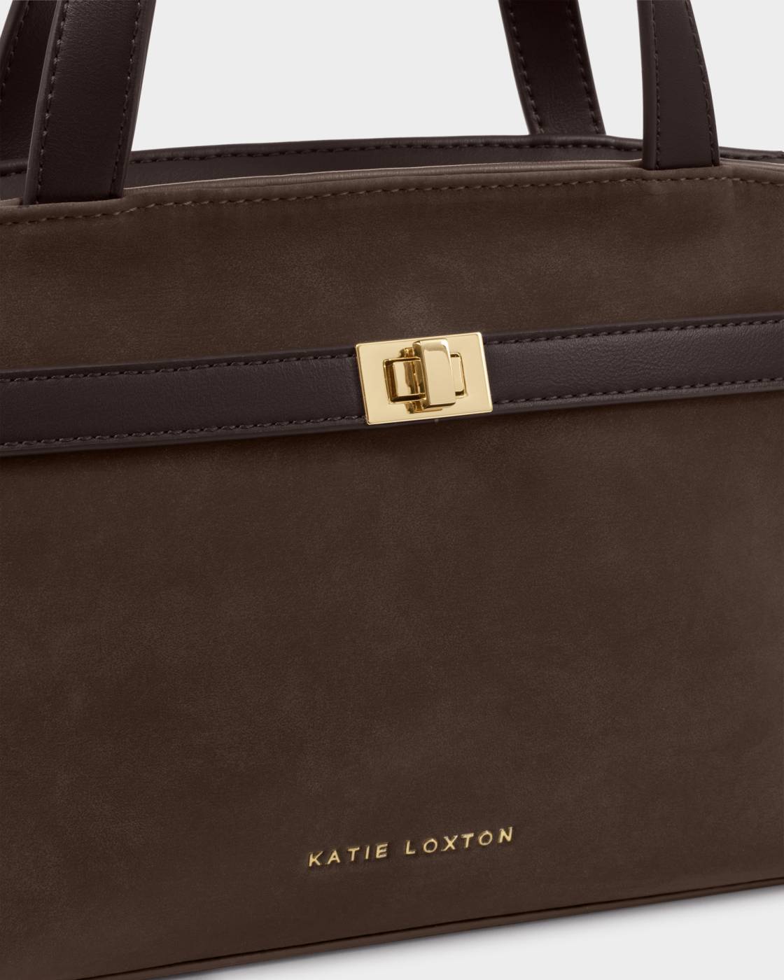 Orin Top Handle Suedette Crossbody Bag in Bitter Chocolate - image 2