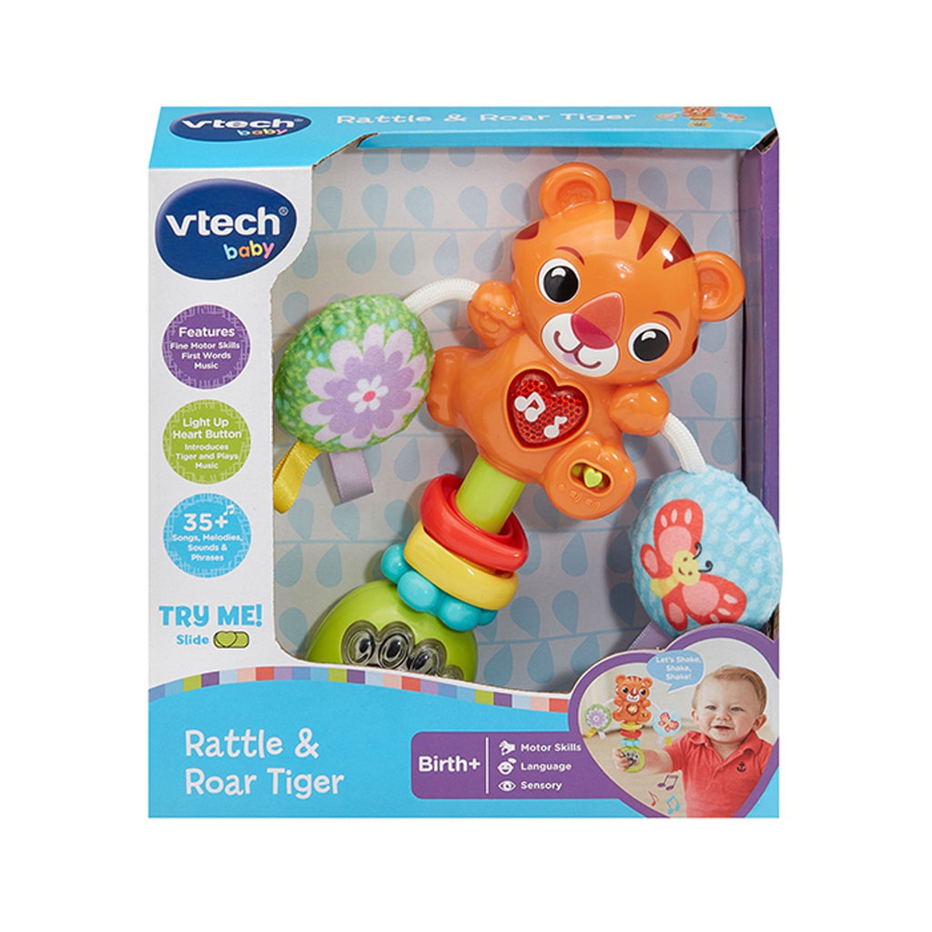 VTech Rattle & Roar Tiger | Light-Up Musical Baby Rattle