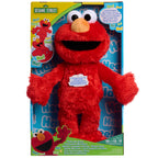 Red Sesame Street Elmo plush toy in packaging