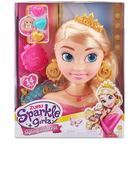 SPARKLE GIRLZ PRINCESS HAIR STYLING HEAD - Flemings Department Store