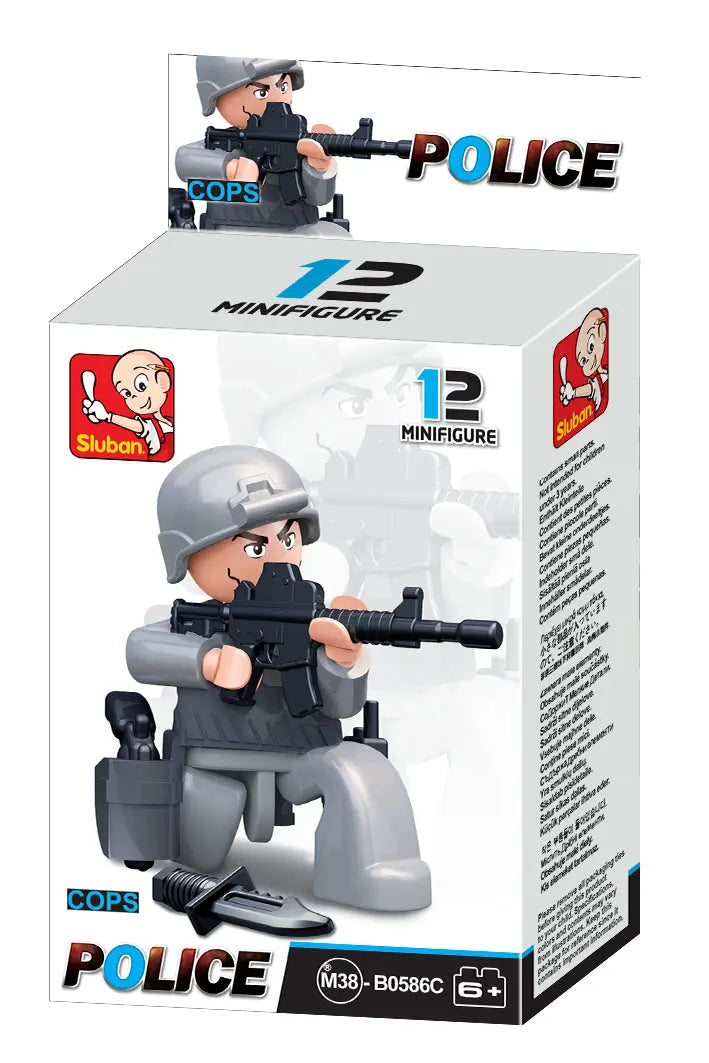 Sluban Cops & Robbers 12-Piece Minifigure Set