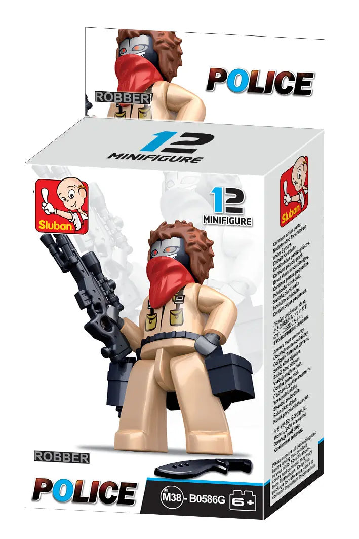 Sluban Cops & Robbers 12-Piece Minifigure Set