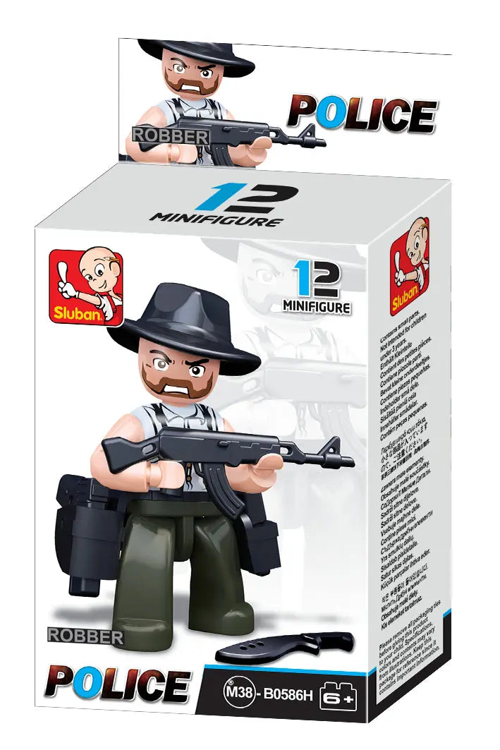 Sluban Cops & Robbers 12-Piece Minifigure Set