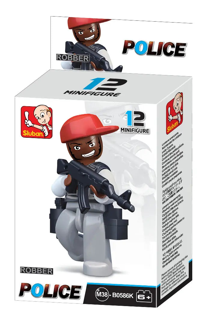 Sluban Cops & Robbers 12-Piece Minifigure Set