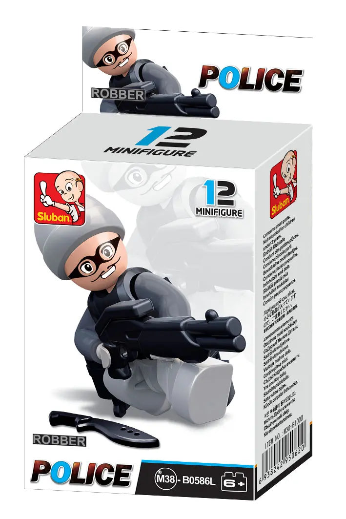 Sluban Cops & Robbers 12-Piece Minifigure Set