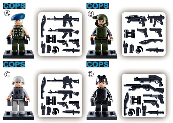 Sluban Cops & Robbers 12-Piece Minifigure Set