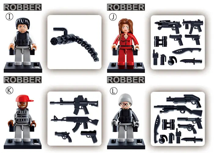 Sluban Cops & Robbers 12-Piece Minifigure Set