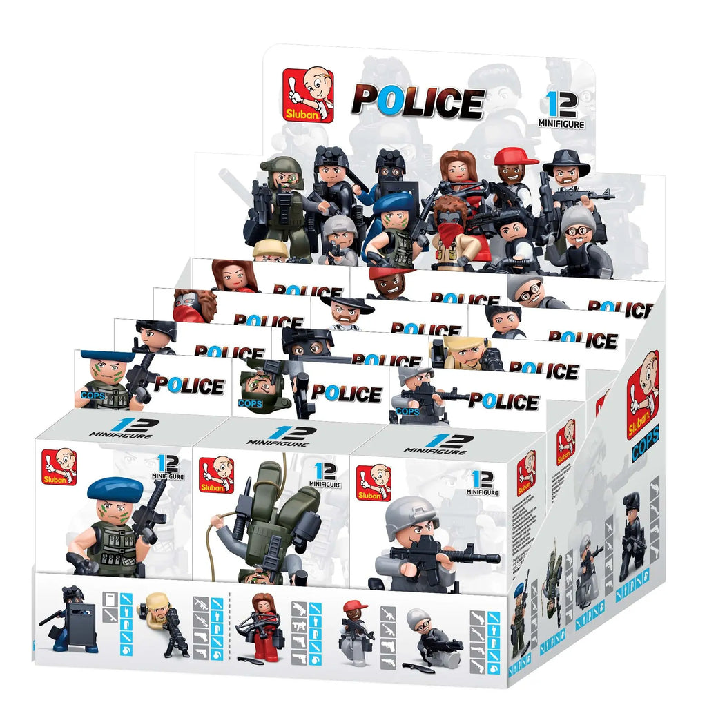 Sluban Cops & Robbers 12-Piece Minifigure Set