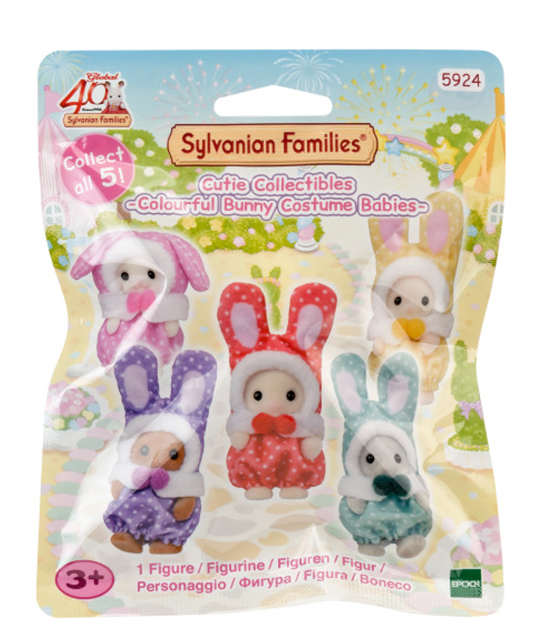 Sylvanian Families Cutie Collectibles Colourful Bunny Costume Babies Blind Bag - image 3