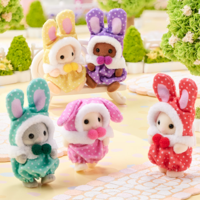 Sylvanian Families Cutie Collectibles Colourful Bunny Costume Babies Blind Bag - image 2