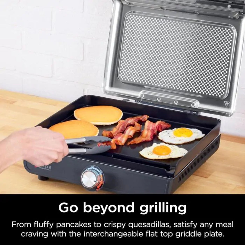 Ninja Sizzle Indoor Grill & Flat Plate GR101UK – 2-in-1 Low Smoke