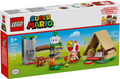 LEGO Super Mario Captain Toad’s Camp set (72040) with Captain Toad figure, tent with bonfire, collapsing bridge, treasure chest, Goomba, turnip, backpack and pickaxe accessories