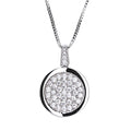 SILVER DIAMANTE ROUND PENDANT - Flemings Department Store