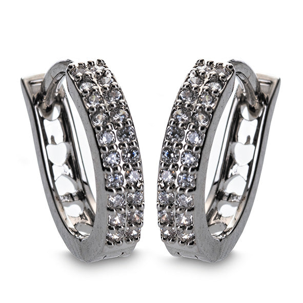 DIAMANTE HOOP EARRINGS - Flemings Department Store