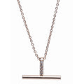 ROSE GOLD T-BAR PENDANT - Flemings Department Store