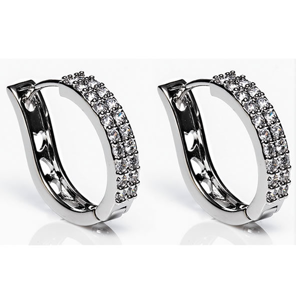 Newgrange Silver Large Hoop Earrings 