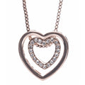 ROSE GOLD HEART INTERTWINED PENDANT - Flemings Department Store