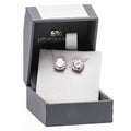 ROSE GOLD LARGE STONE EARRINGS - Flemings Department Store