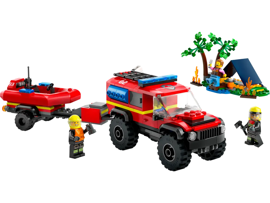 LEGO® City 4x4 Fire Truck with Rescue Boat (60412)