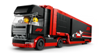 LEGO F1 Truck with RB20 & AMR24 – City Race Car Set