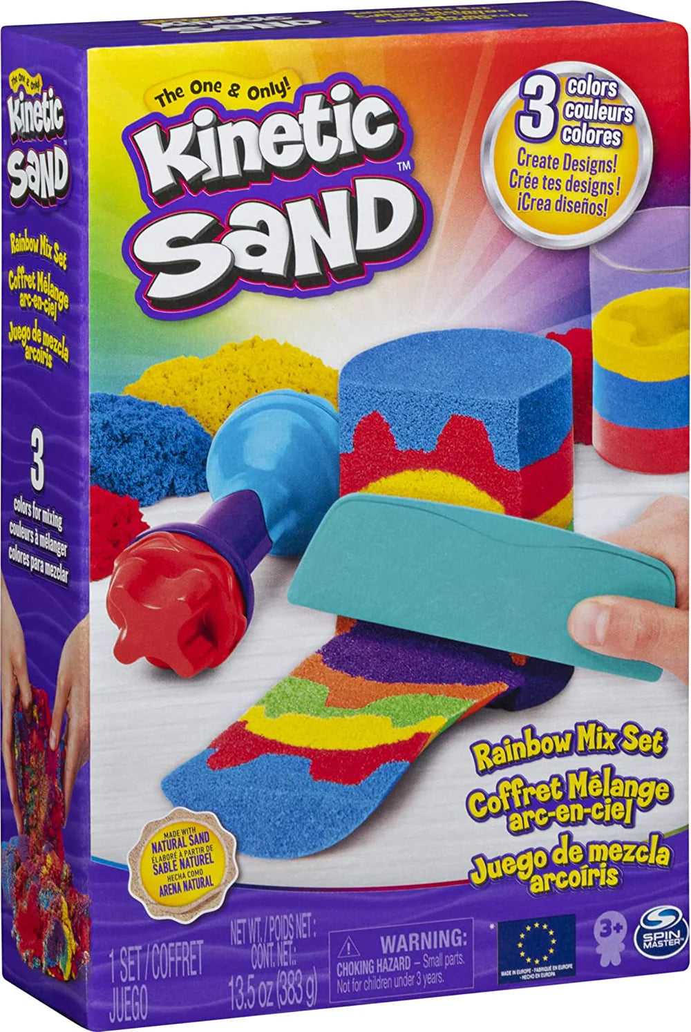 Kinetic Sand Rainbow Mix Set – Mix, Layer & Reveal Fun!