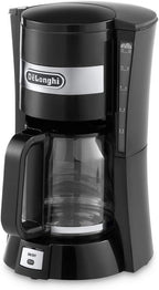De'Longhi ICM15210 Filter Coffee Machine – 1.25L, 10-Cup, Auto Shut-Off, Anti-Drip – Black