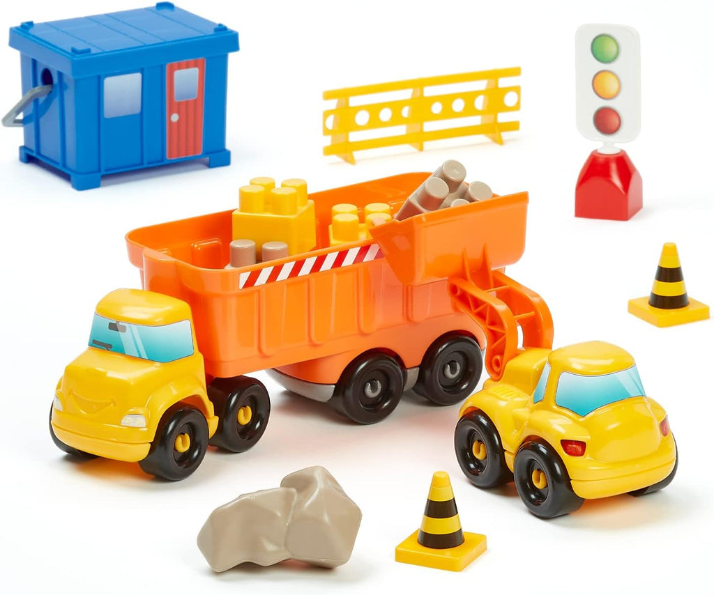 Ecoiffier ECO2999 Abrick Building Block Playset Construction Site with Crane - Flemings Department Store